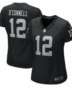 Women's Las Vegas Raiders Aidan O'Connell Black Game Jersey JS8895 nicesnker