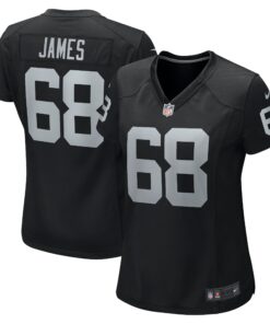 Women's Las Vegas Raiders Andre James Black Game Jersey JS2651 nicesnker