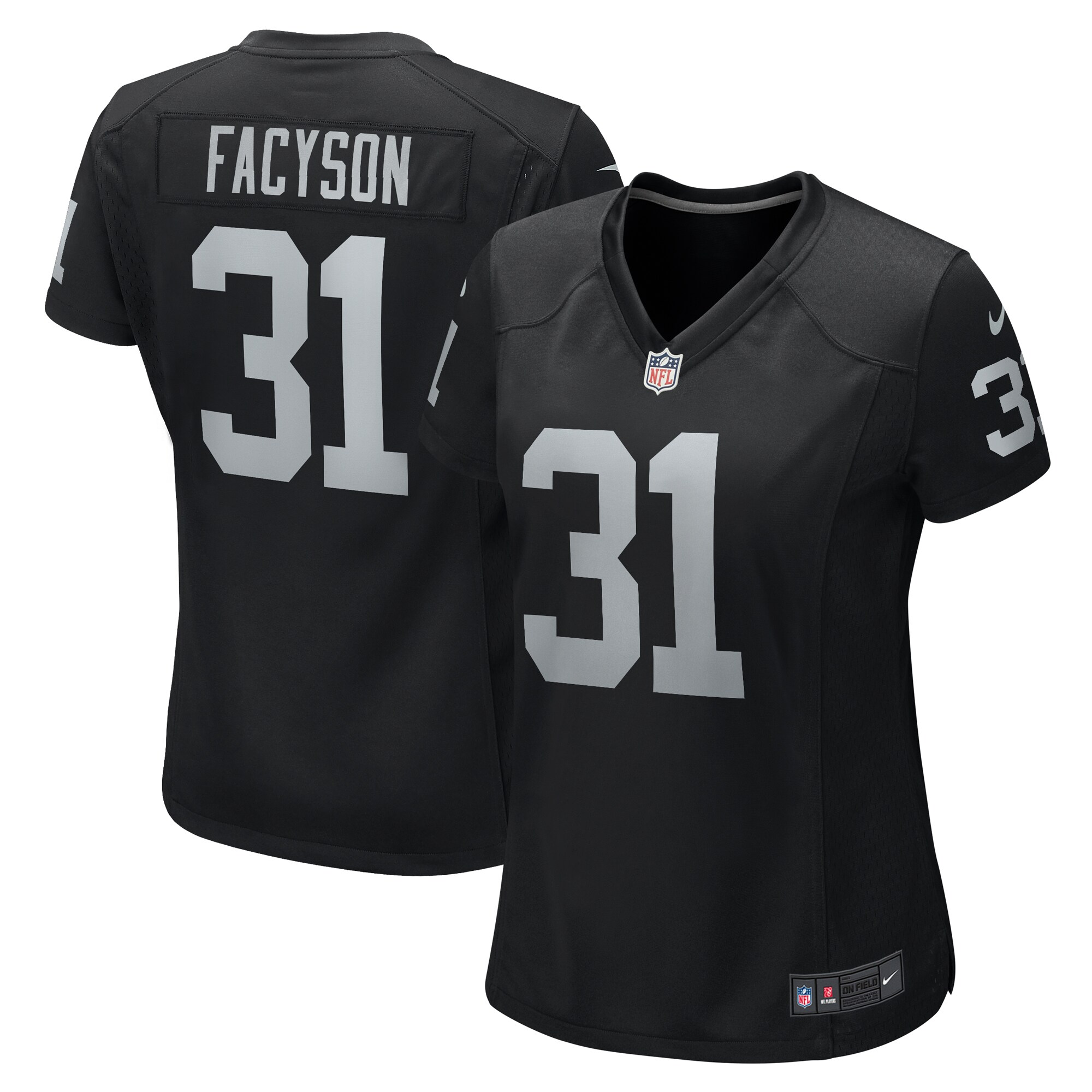 Women's Las Vegas Raiders Brandon Facyson Black Team Game Jersey JS2824 nicesnker