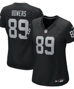 Women's Las Vegas Raiders Brock Bowers Black Team Game Jersey JS8268 nicesnker