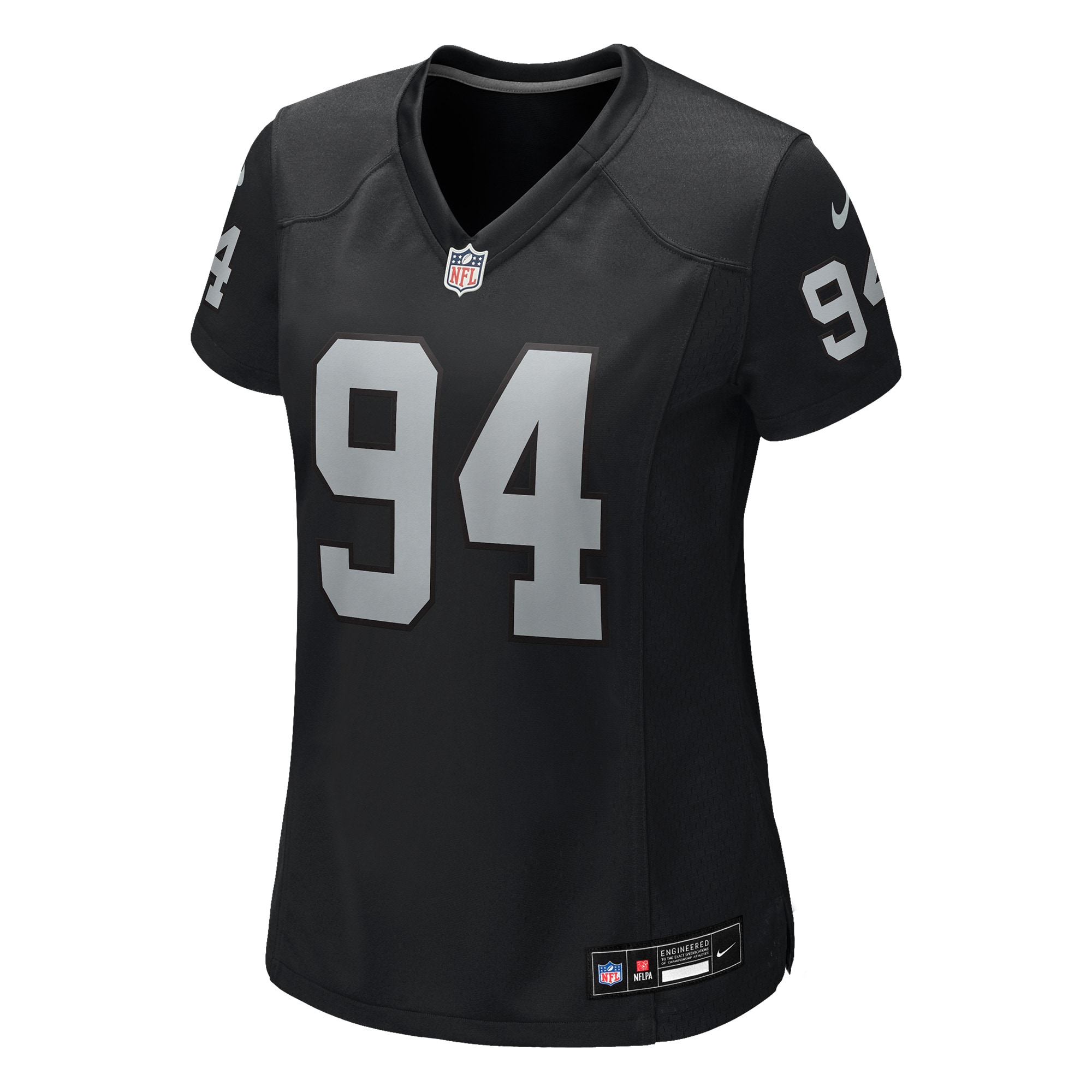 Women's Las Vegas Raiders Christian Wilkins Black Team Game Jersey JS8690 nicesnker - Image 2