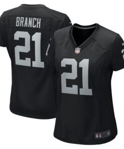 Women's Las Vegas Raiders Cliff Branch Black Retired Player Game Jersey JS3067 nicesnker