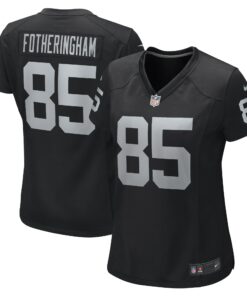 Women's Las Vegas Raiders Cole Fotheringham Black Game Player Jersey JS9845 nicesnker