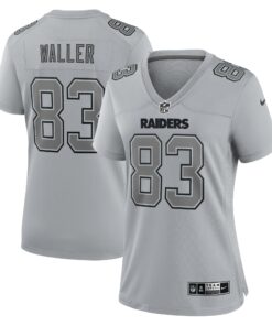 Women's Las Vegas Raiders Darren Waller Gray Atmosphere Fashion Game Jersey JS9948 nicesnker