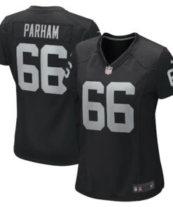 Women's Las Vegas Raiders Dylan Parham Black Game Player Jersey JS8698 nicesnker