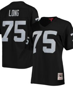 Women's Las Vegas Raiders Howie Long Mitchell & Ness Black Legacy Player Jersey JS8333 nicesnker