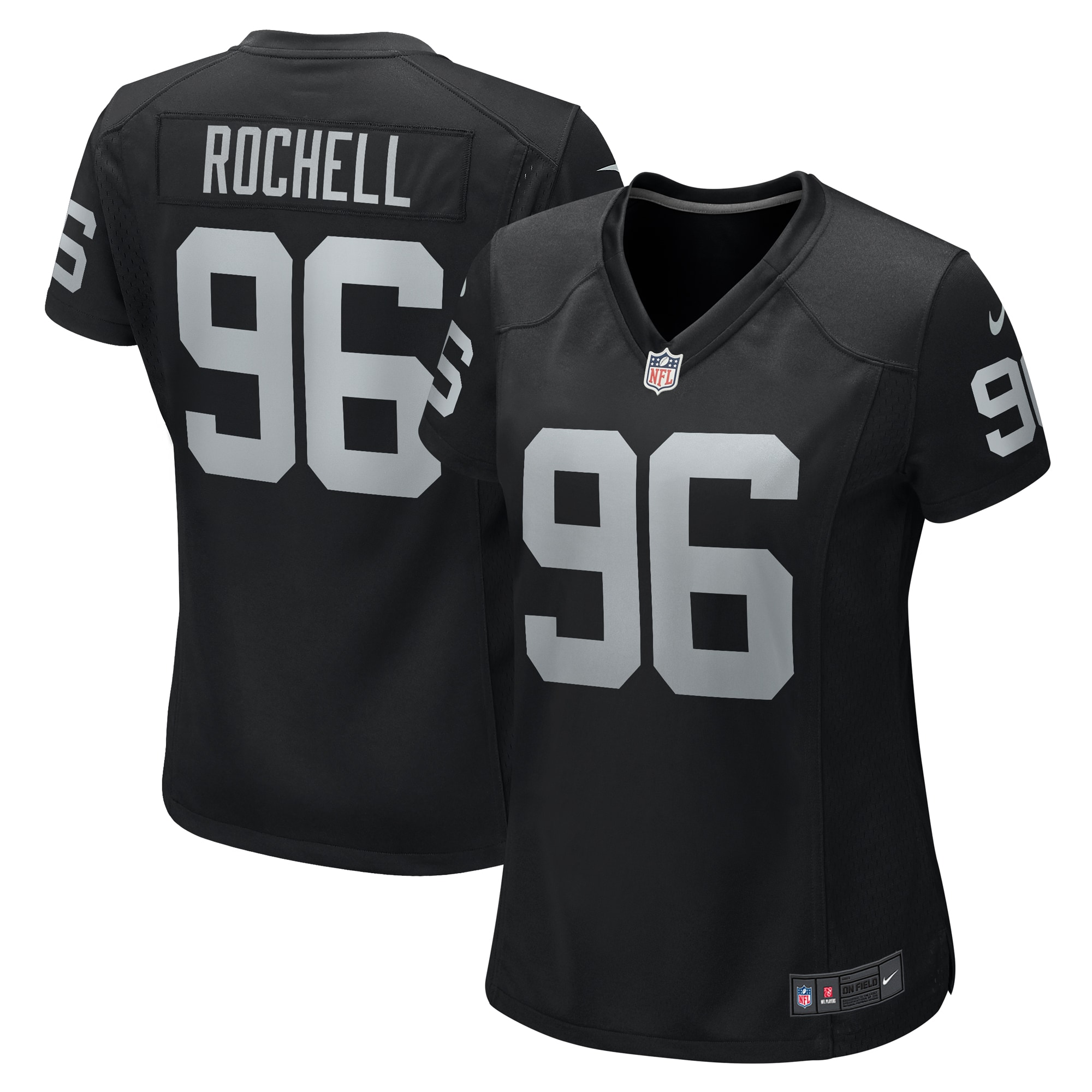 Women's Las Vegas Raiders Isaac Rochell Black Team Game Jersey JS7024 nicesnker