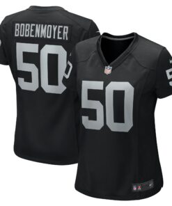 Women's Las Vegas Raiders Jacob Bobenmoyer Black Game Player Jersey JS3445 nicesnker