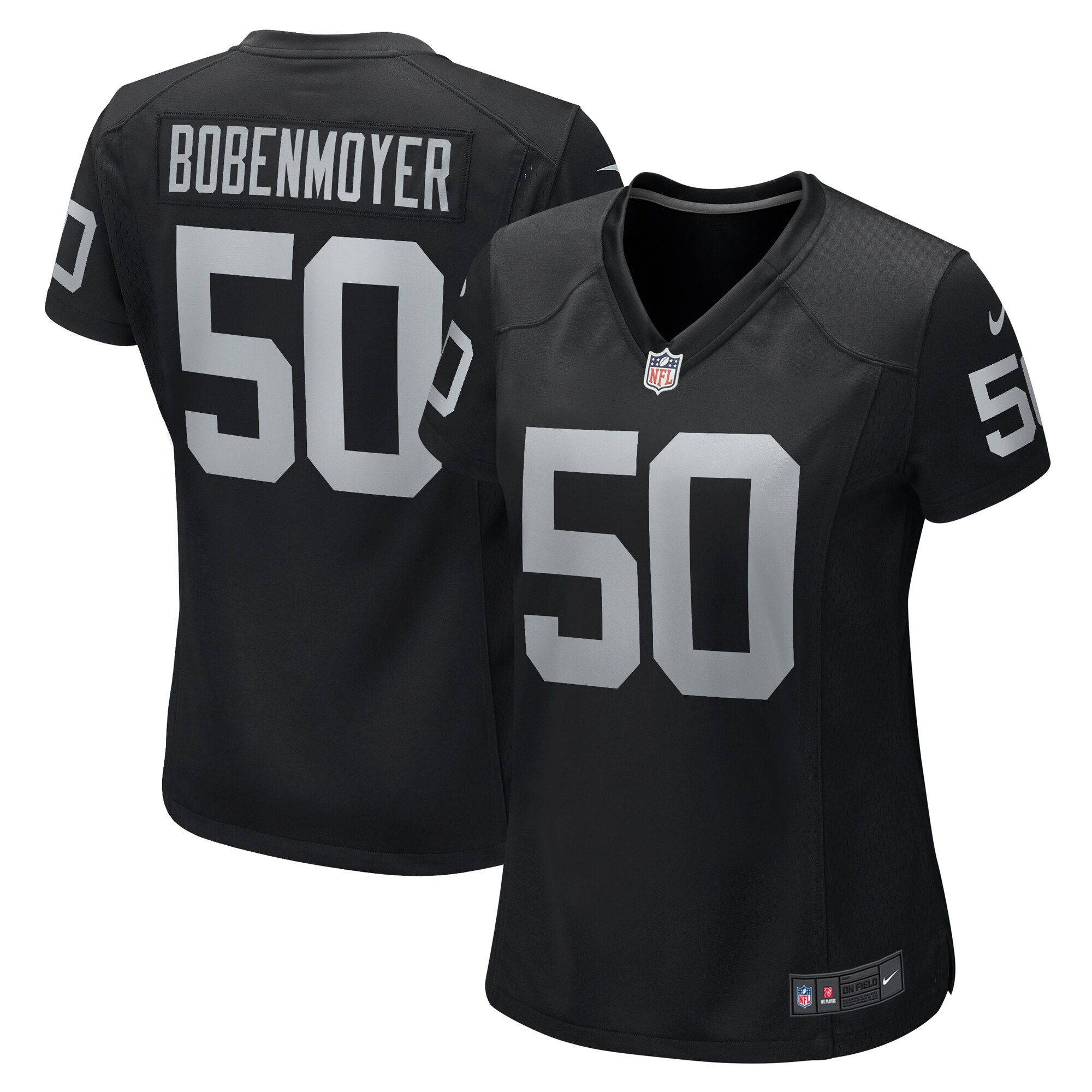 Women's Las Vegas Raiders Jacob Bobenmoyer Black Game Player Jersey JS3445 nicesnker