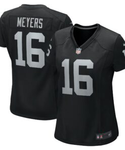 Women's Las Vegas Raiders Jakobi Meyers Black Game Player Jersey JS6644 nicesnker