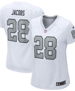Women's Las Vegas Raiders Josh Jacobs White Alternate Game Player Jersey JS7773 nicesnker