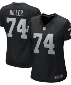 Women's Las Vegas Raiders Kolton Miller Black Game Jersey JS3465 nicesnker