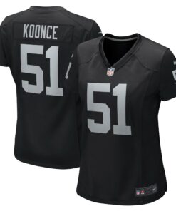 Women's Las Vegas Raiders Malcolm Koonce Black Game Jersey JS4422 nicesnker