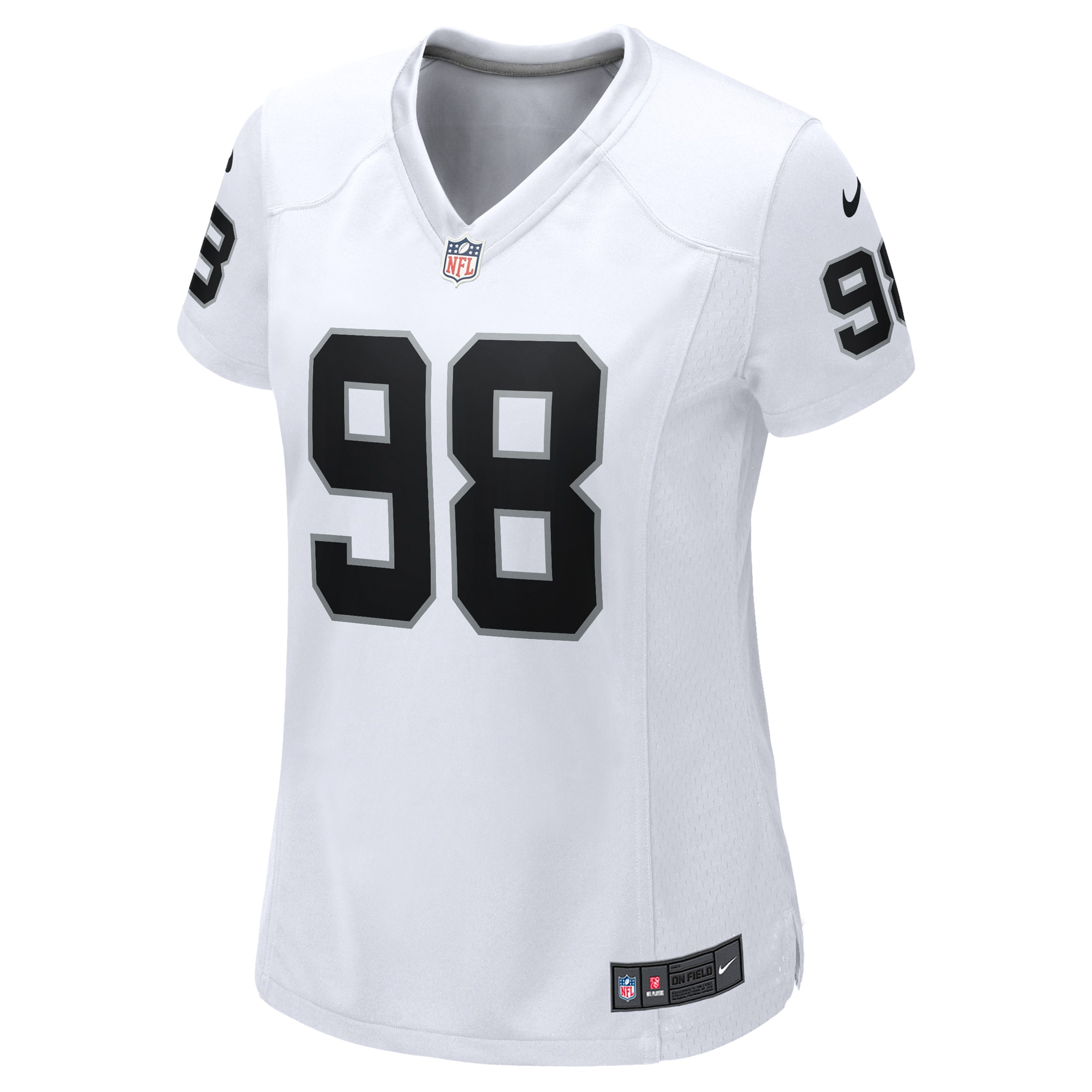 Women's Las Vegas Raiders Maxx Crosby White Game Jersey JS6914 nicesnker - Image 2