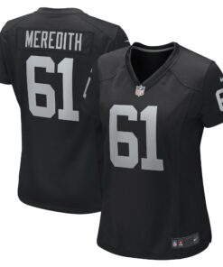 Women's Las Vegas Raiders Meredith Black Game Player Jersey JS5013 nicesnker