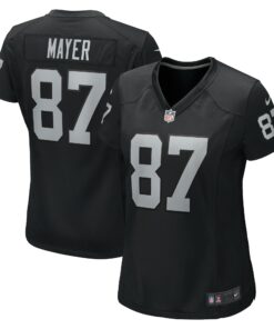 Women's Las Vegas Raiders Michael Mayer Black Game Jersey JS7012 nicesnker