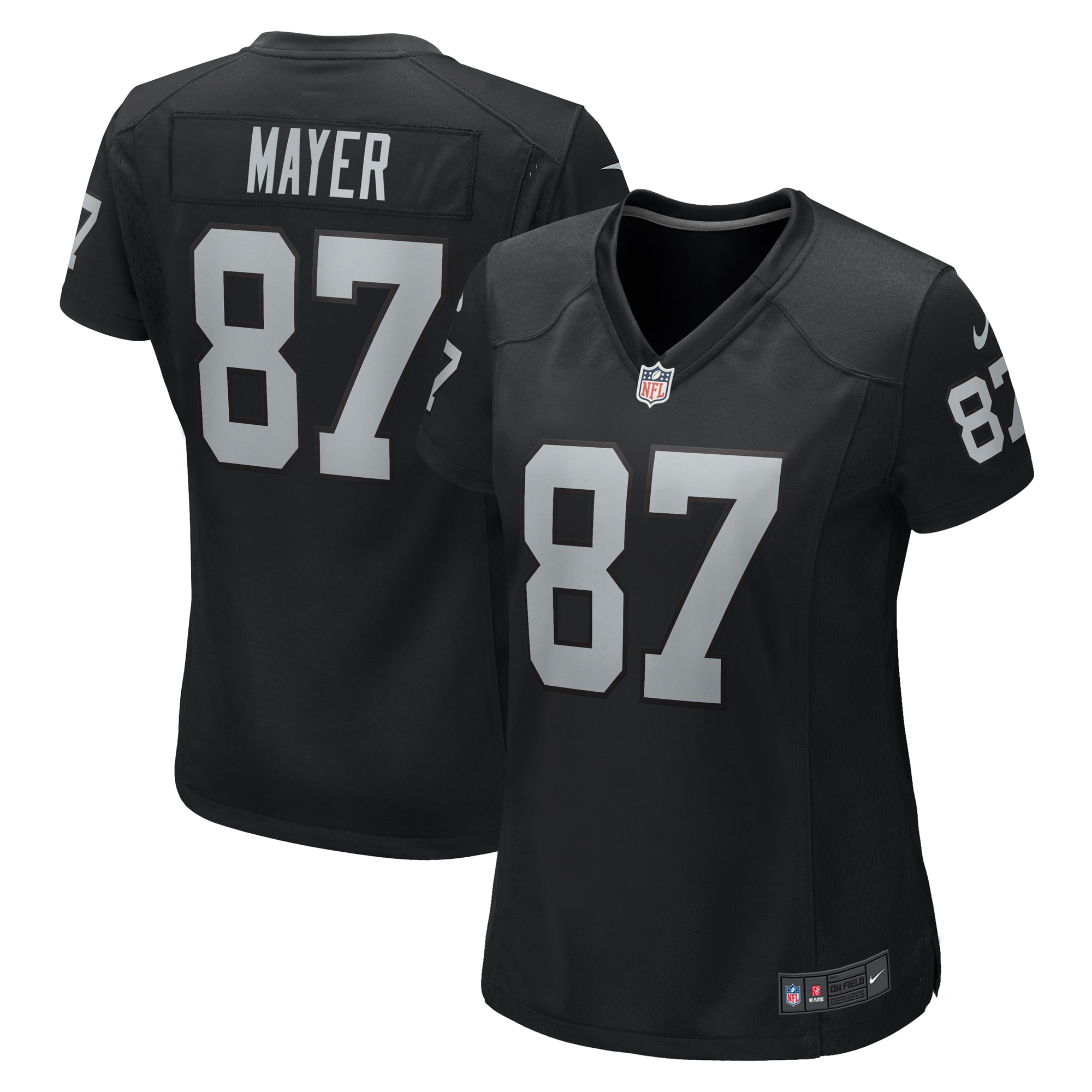 Women's Las Vegas Raiders Michael Mayer Black Game Jersey JS7012 nicesnker