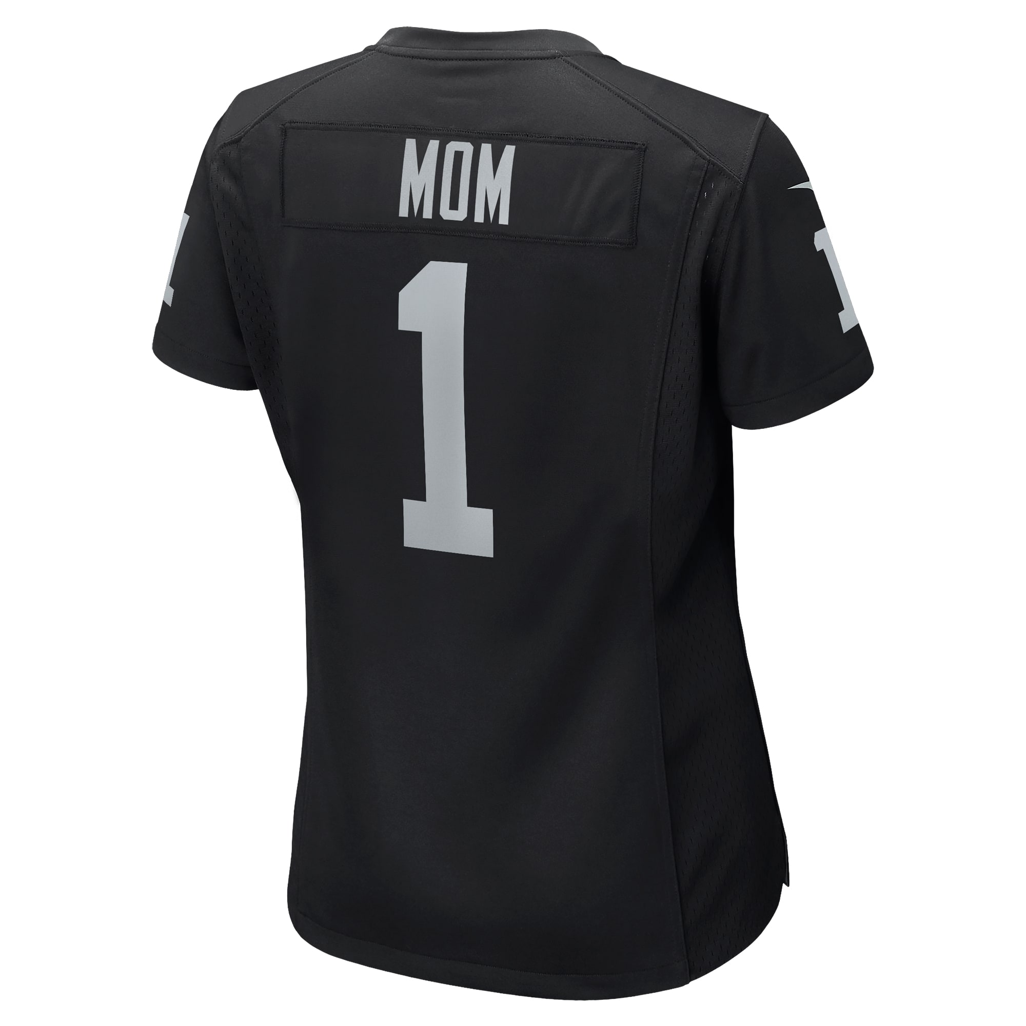 Women's Las Vegas Raiders Number 1 Mom Black Game Jersey JS5560 nicesnker - Image 3