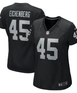 Women's Las Vegas Raiders Tommy Eichenberg Black Game Jersey JS4398 nicesnker