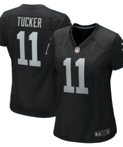 Women's Las Vegas Raiders Tre Tucker Black Team Game Jersey JS3986 nicesnker