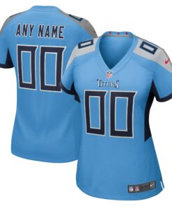 Women's Light Blue Tennessee Titans Alternate Custom Game Jersey JS5330 nicesnker