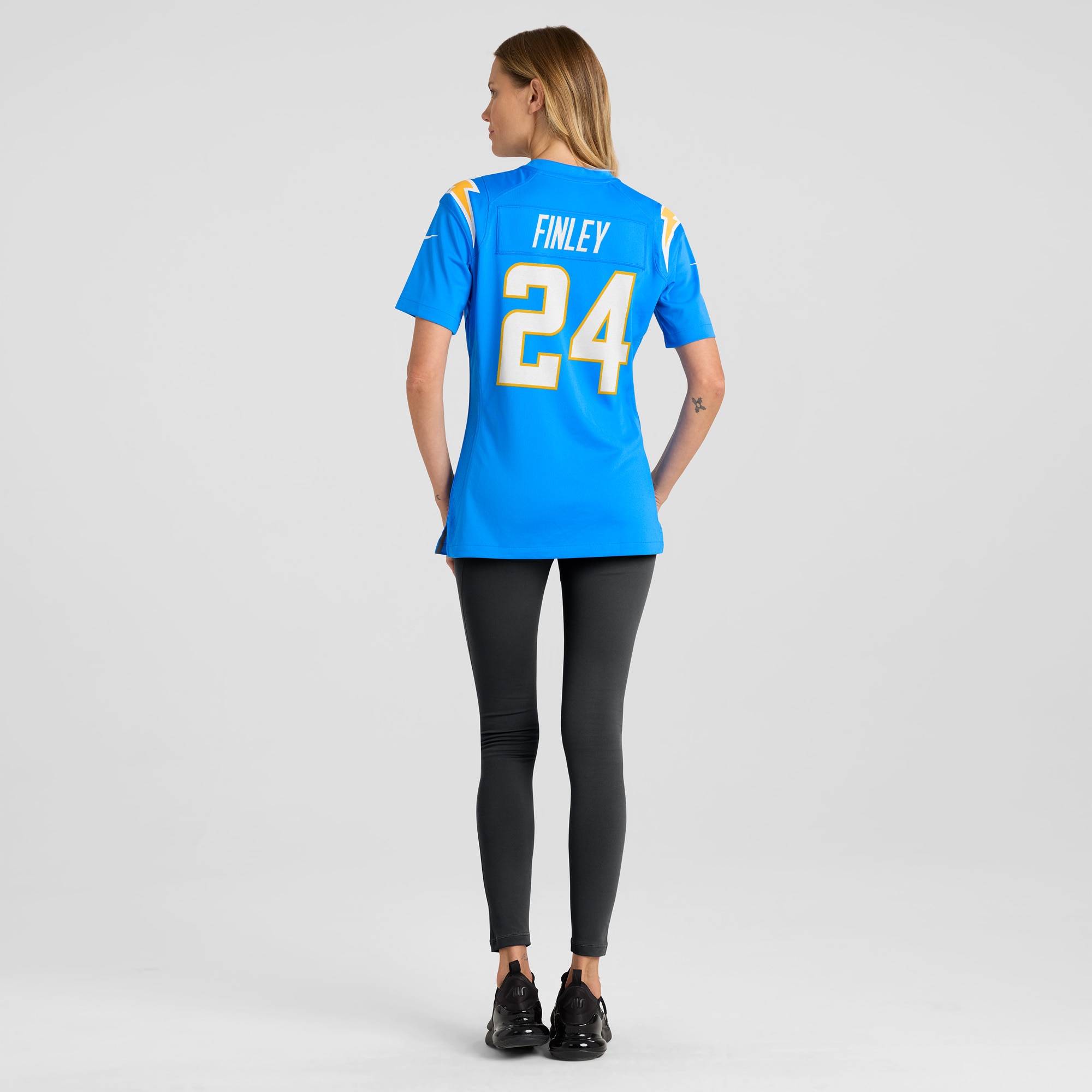 Women's Los Angeles Chargers AJ Finley Powder Blue Team Game Jersey JS1752 nicesnker - Image 5
