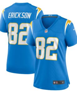 Women's Los Angeles Chargers Alex Erickson Powder Blue Team Game Jersey JS5118 nicesnker