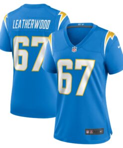 Women's Los Angeles Chargers Alex Leatherwood Powder Blue Team Game Jersey JS6735 nicesnker
