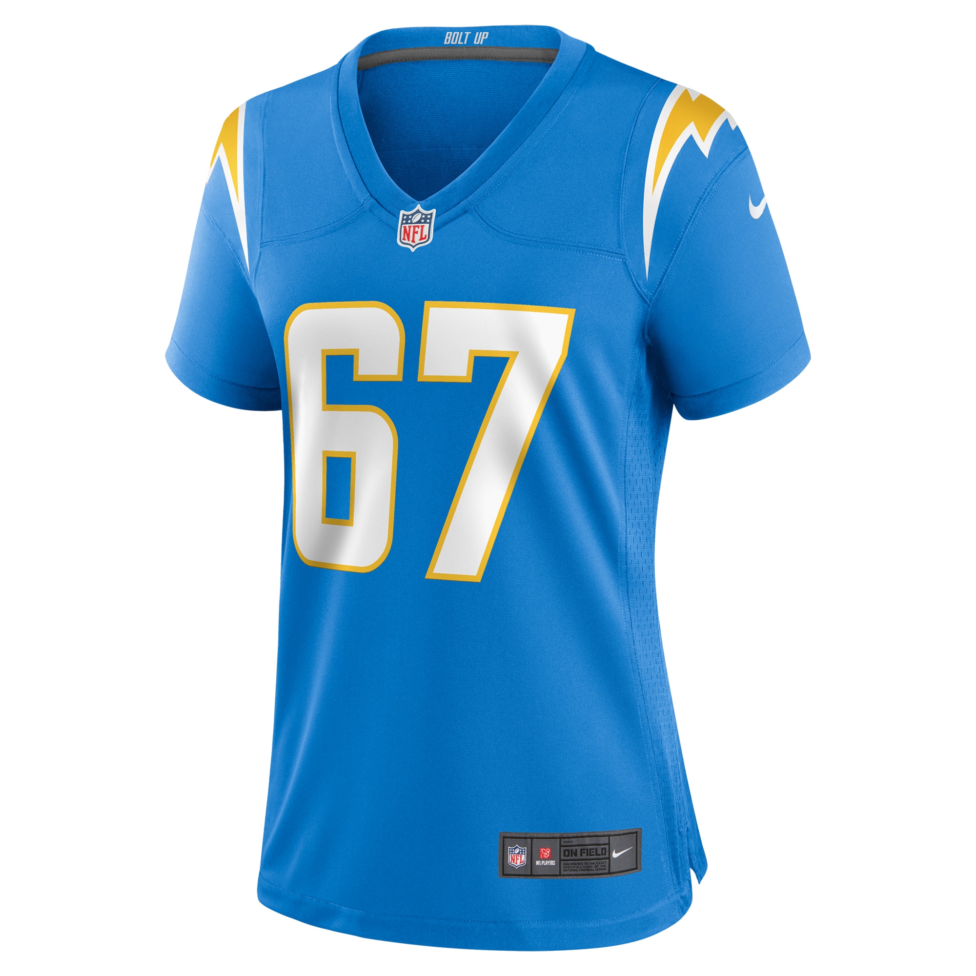 Women's Los Angeles Chargers Alex Leatherwood Powder Blue Team Game Jersey JS6735 nicesnker - Image 2