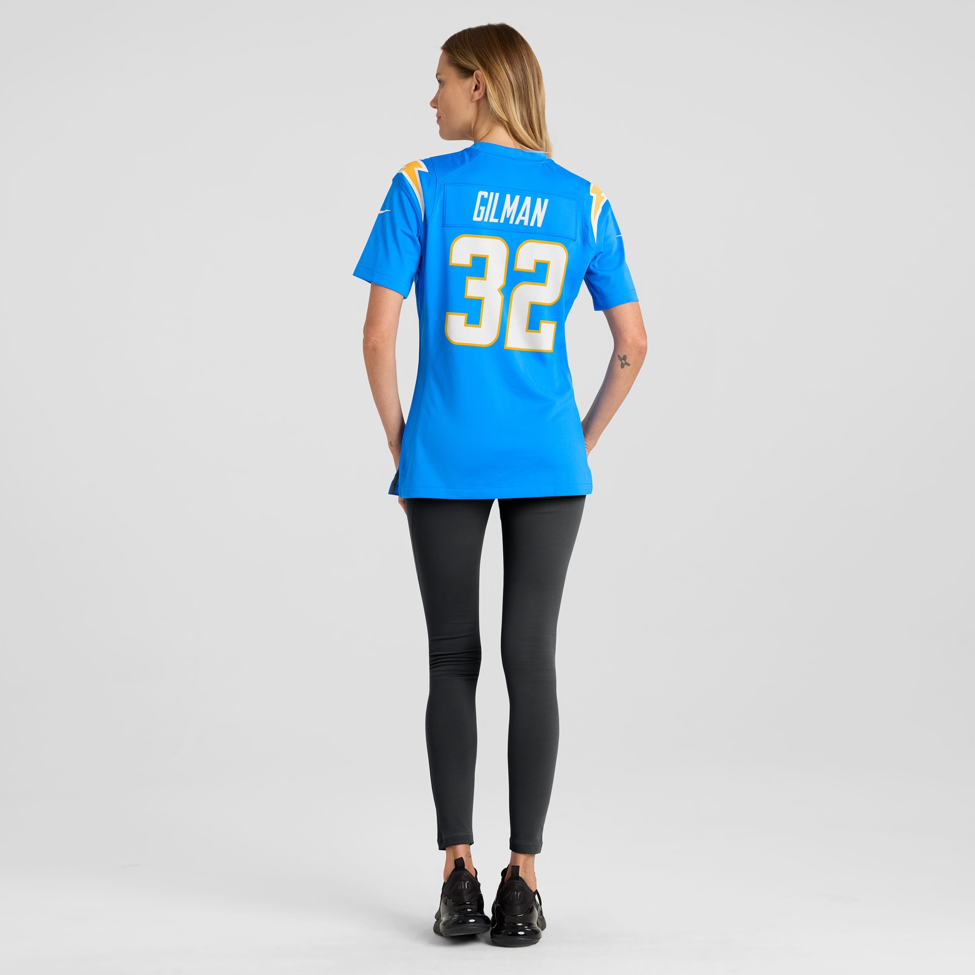 Women's Los Angeles Chargers Alohi Gilman Powder Blue Game Jersey JS2483 nicesnker - Image 5