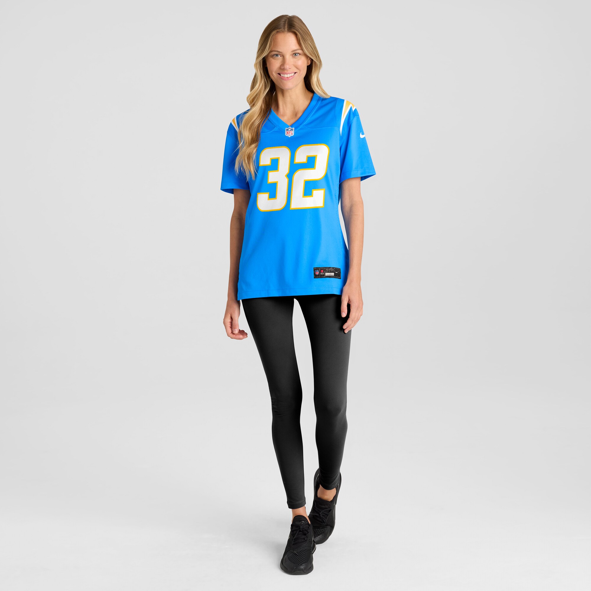 Women's Los Angeles Chargers Alohi Gilman Powder Blue Game Jersey JS2483 nicesnker - Image 4