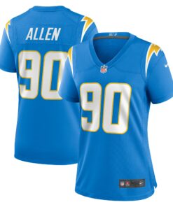 Women's Los Angeles Chargers Brevin Allen Powder Blue Team Game Jersey JS7275 nicesnker