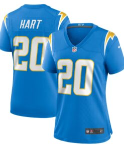 Women's Los Angeles Chargers Cam Hart Powder Blue Game Jersey JS6946 nicesnker