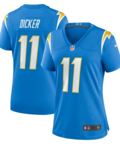 Women's Los Angeles Chargers Cameron Dicker Powder Blue Game Jersey JS2709 nicesnker