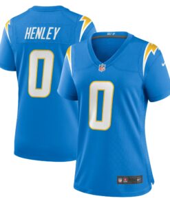 Women's Los Angeles Chargers Daiyan Henley Powder Blue Team Game Jersey JS7356 nicesnker