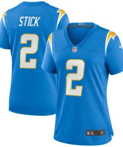 Women's Los Angeles Chargers Easton Stick Powder Blue Game Jersey JS3682 nicesnker