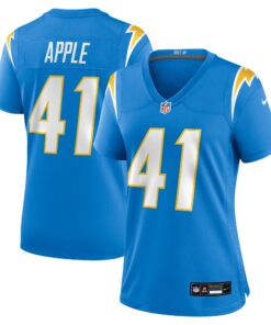 Women's Los Angeles Chargers Eli Apple Powder Blue Game Jersey JS4240 nicesnker