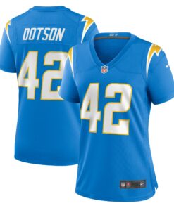 Women's Los Angeles Chargers Elijah Dotson Powder Blue Team Game Jersey JS6400 nicesnker
