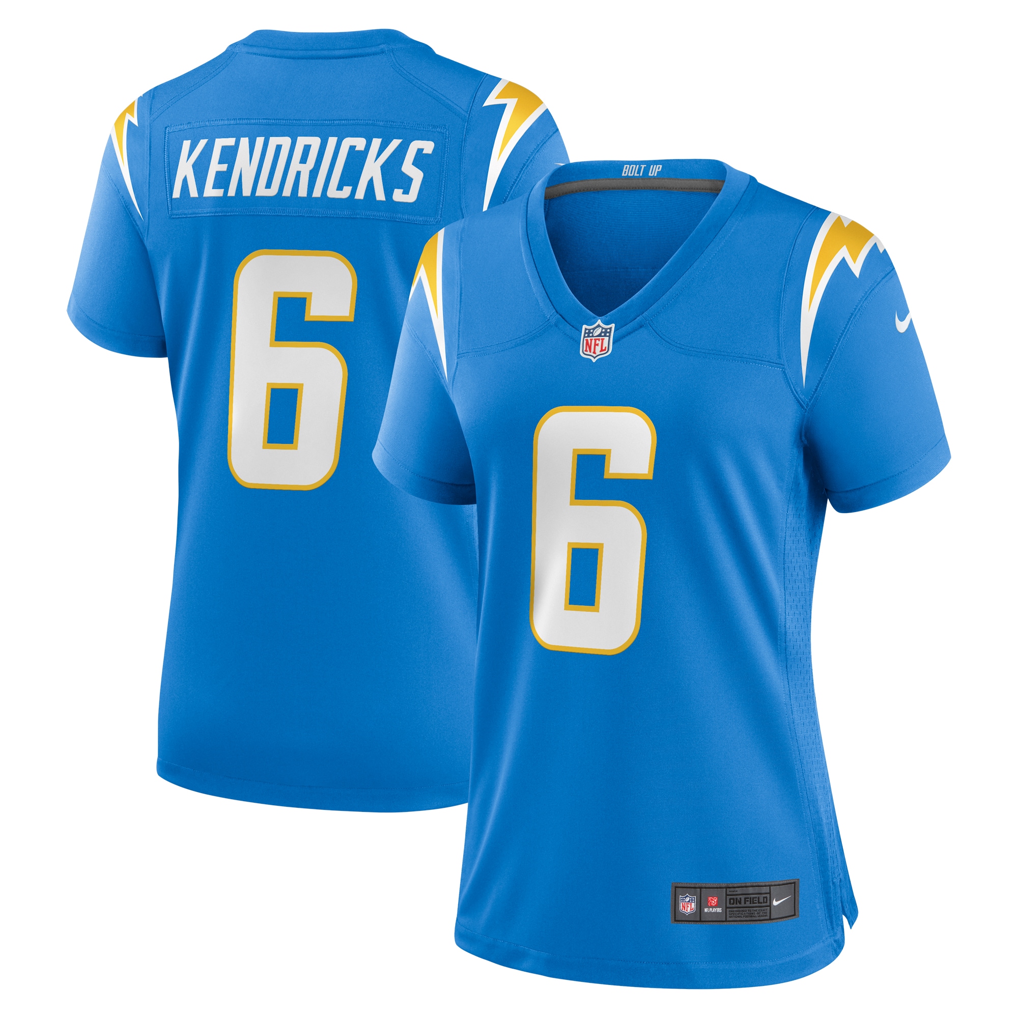 Women's Los Angeles Chargers Eric Kendricks Powder Blue Game Player Jersey JS5964 nicesnker