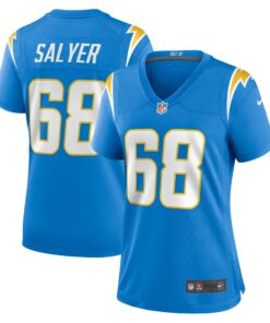Women's Los Angeles Chargers Jamaree Salyer Powder Blue Game Player Jersey JS8143 nicesnker