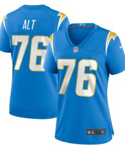Women's Los Angeles Chargers Joe Alt Powder Blue Game Jersey JS1207 nicesnker