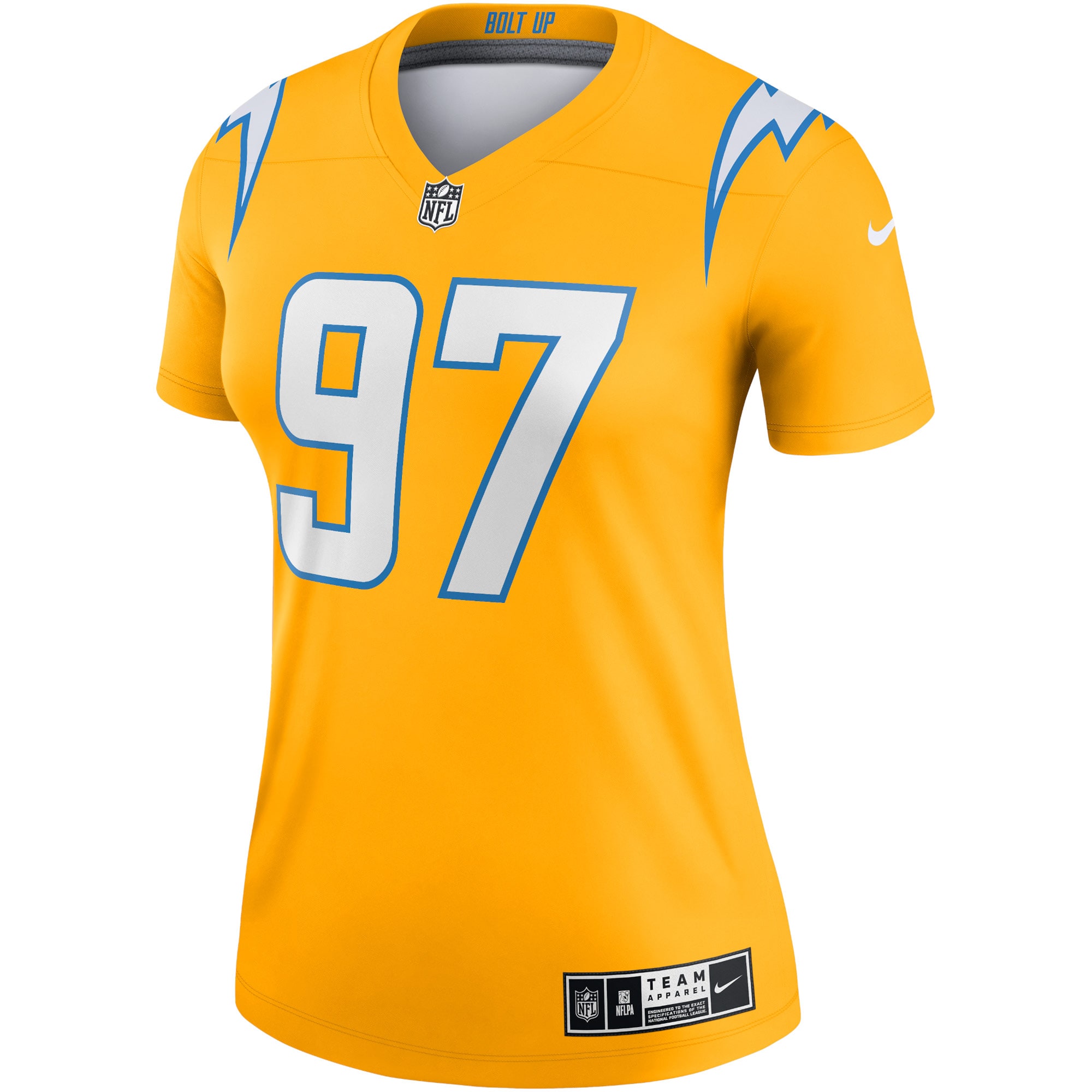 Women's Los Angeles Chargers Joey Bosa Gold Inverted Legend Player Performance Top JS2361 nicesnker - Image 2