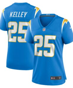Women's Los Angeles Chargers Joshua Kelley Powder Blue Player Game Jersey JS6381 nicesnker