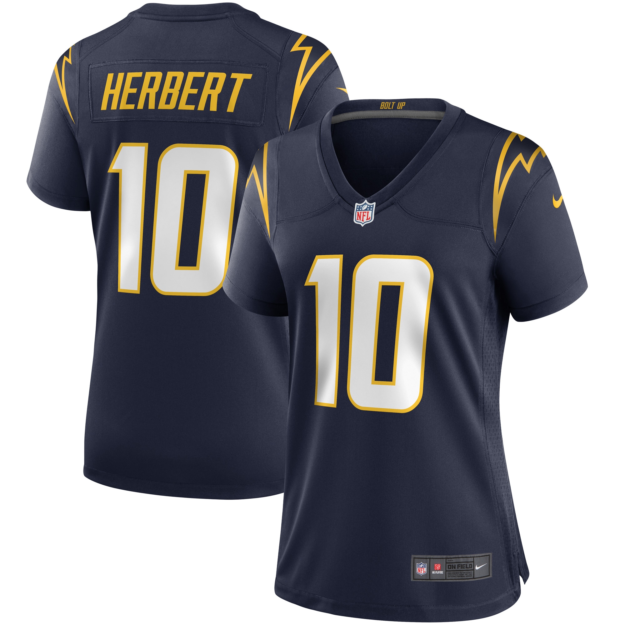 Women's Los Angeles Chargers Justin Herbert Navy Game Jersey JS7893 nicesnker