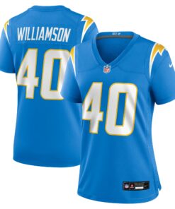 Women's Los Angeles Chargers Kendall Williamson Powder Blue Game Jersey JS4159 nicesnker