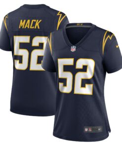 Women's Los Angeles Chargers Khalil Mack Navy Alternate Game Jersey JS9645 nicesnker