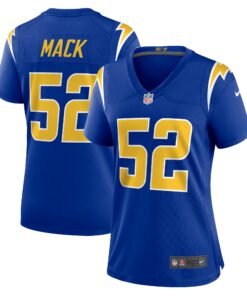 Women's Los Angeles Chargers Khalil Mack Royal Alternate Game Jersey JS2143 nicesnker