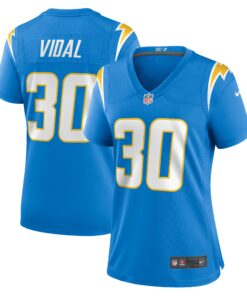 Women's Los Angeles Chargers Kimani Vidal Powder Blue Game Jersey JS9223 nicesnker