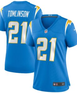 Women's Los Angeles Chargers LaDainian Tomlinson Powder Blue Game Retired Player Jersey JS8051 nicesnker