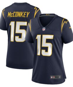 Women's Los Angeles Chargers Ladd McConkey Navy Alternate Game Jersey JS3284 nicesnker